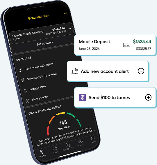 Mobile banking application preview